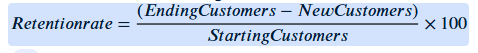 Retention rate formula