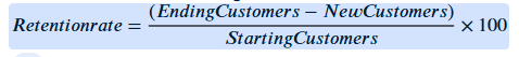 Retention rate formula